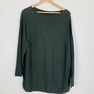 Lafayette 148 semi sheer olive green relaxed fit viscose shirt. Size XL